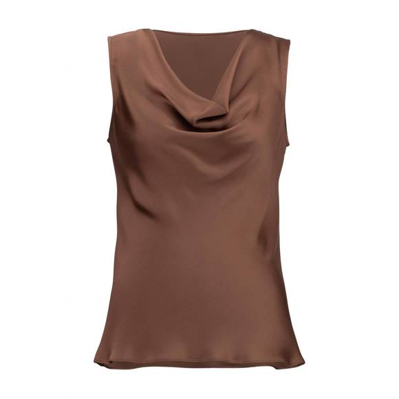 NEW JOSEPH RIBKOFF satin tank top in toffee - Picture 4 of 4